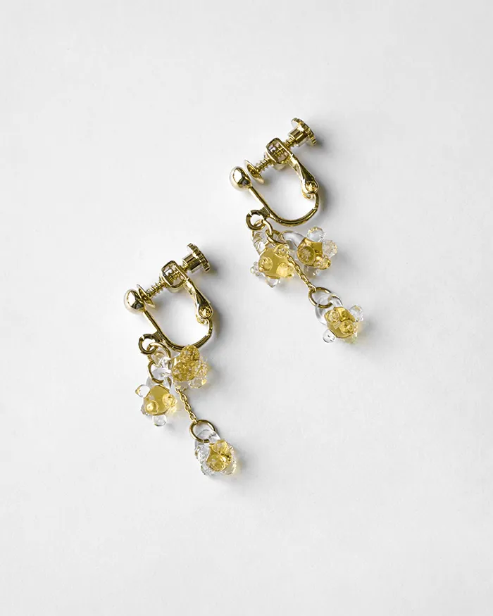 イヤリング ひとふさのミモザ イエロー1